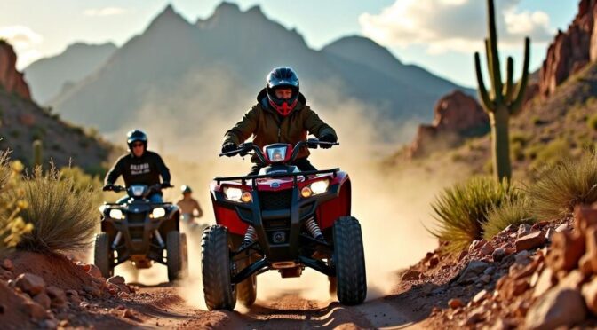 ATV riders on Mesa desert trails