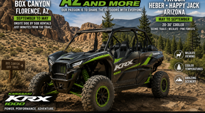Kawasaki KRX 1000 Side-by-Side Rental at Box Canyon in Florence, Arizona